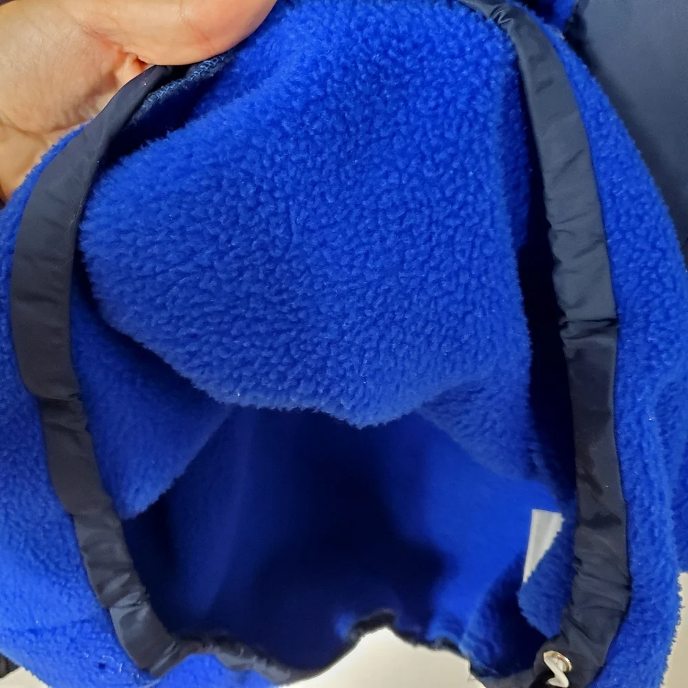 Vintage MEC Snap Button Polartech Fleece Deep Blue - Picture 8 of 9